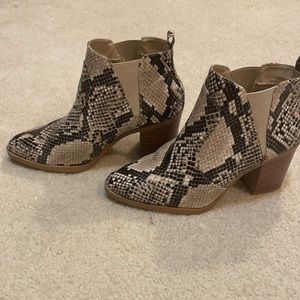 Mia snakeskin boots